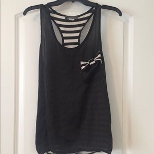Silk racer back striped tank